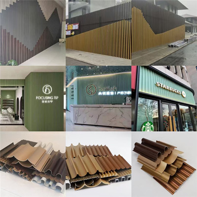 中騰促銷(xiāo)火鍋店墻面裝飾中國(guó)紅波浪鋁板 門(mén)頭招牌裝飾凹凸形長(zhǎng)城板